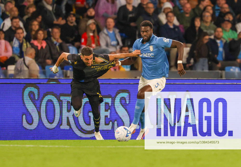 Serie A football match 2026 27 season: Napoli vs. Frosinone Benoit Badiashile of SSC Napoli during the 2026 27 Serie A match between SSC Napoli and FC Frosinone, played on October 10, 2026, at the Stadio Diego Armando Maradona in Naples NAPOLI stadio Diego Armando Maradona CAMPANIA ITALIA