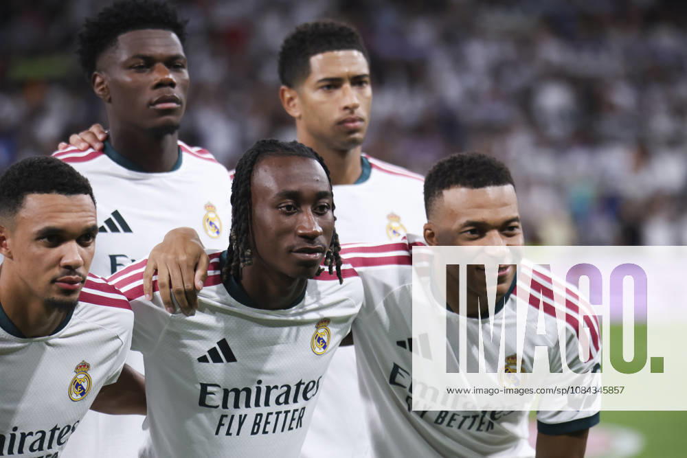 Real Madrid v Villarreal - La Liga EA Sports 2026 27 October 10, 2026, Estadio Santiago Bernabeu, Madrid, Spain: Kylian Mbappe and Yan Diomande of Real Madrid during La Liga EA Sports match between Real Madrid and Villarreal at Estadio Santiago Bernabeu on October 10, 2026 in Madrid, Spain. Madrid Estadio Santiago Bernabeu Madrid Spain
