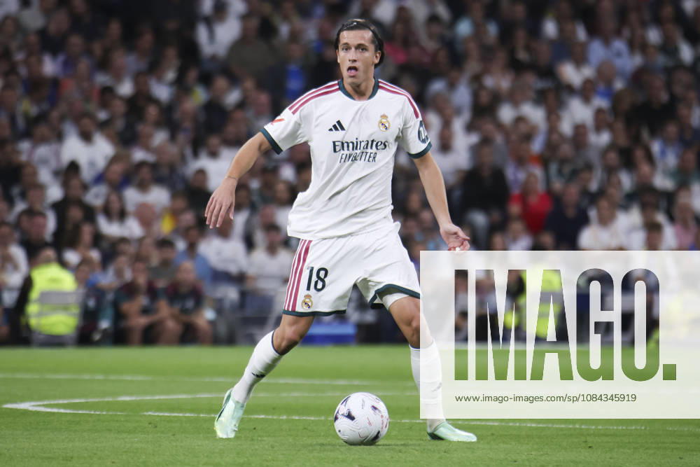 Real Madrid v Villarreal - La Liga EA Sports 2026 27 October 10, 2026, Estadio Santiago Bernabeu, Madrid, Spain: Alvaro Carreras of Real Madrid during La Liga EA Sports match between Real Madrid and Villarreal at Estadio Santiago Bernabeu on October 10, 2026 in Madrid, Spain. Madrid Estadio Santiago Bernabeu Madrid Spain