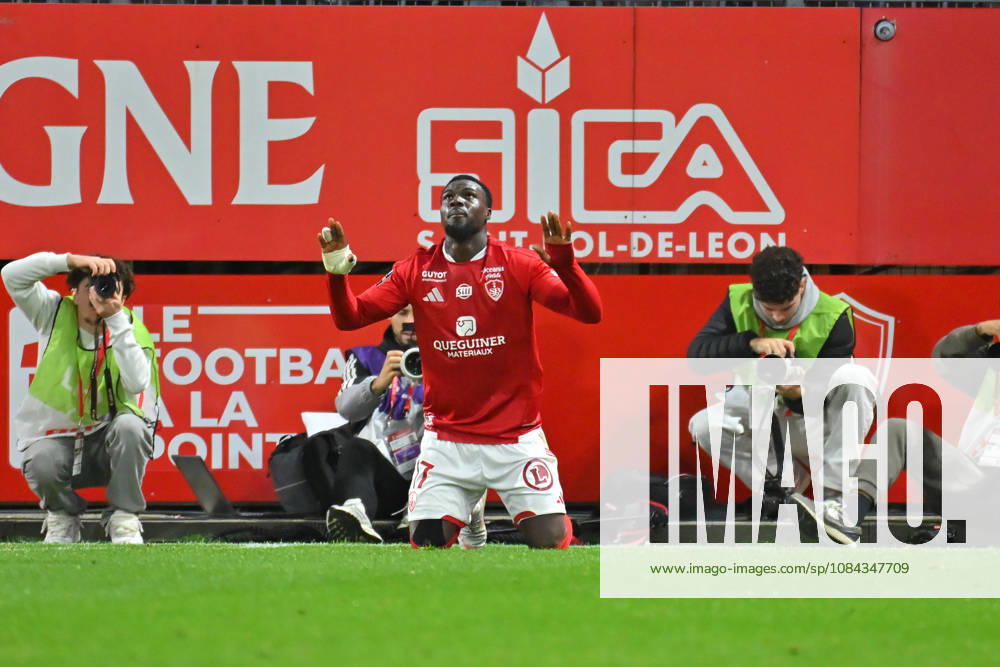 Stade Brestois 29 v Angers SCO - Ligue 1 McDonald s 2026 2027 Mama BALDE of Stade Brestois 29 celebrate after scores during Ligue 1 McDonald s match between Brest and Angers at Stade Francis-Le Ble on October 10, 2026 in Brest, France. Brest France