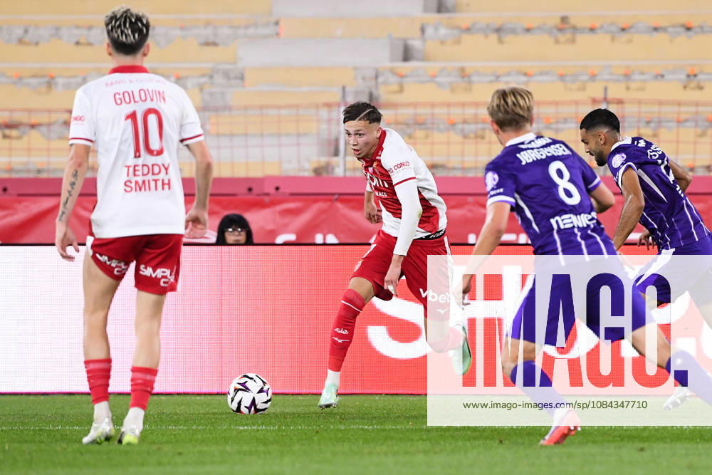 AS Monaco v Toulouse FC - Ligue 1 McDonald s 2026 2027 Mathys DETOURBET of Monaco and Aleksandr GOLOVIN of Monaco during Ligue 1 McDonald s match between Monaco and Toulouse at Stade Louis II on October 10, 2026 in Monaco, Monaco. Monaco Monaco