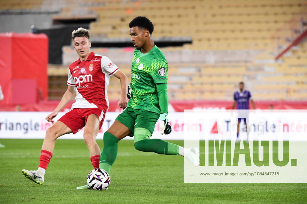 AS Monaco v Toulouse FC - Ligue 1 McDonald s 2026 2027 Aleksandr GOLOVIN of Monaco and Guillaume RESTES of Toulouse during Ligue 1 McDonald s match between Monaco and Toulouse at Stade Louis II on October 10, 2026 in Monaco, Monaco. Monaco Monaco