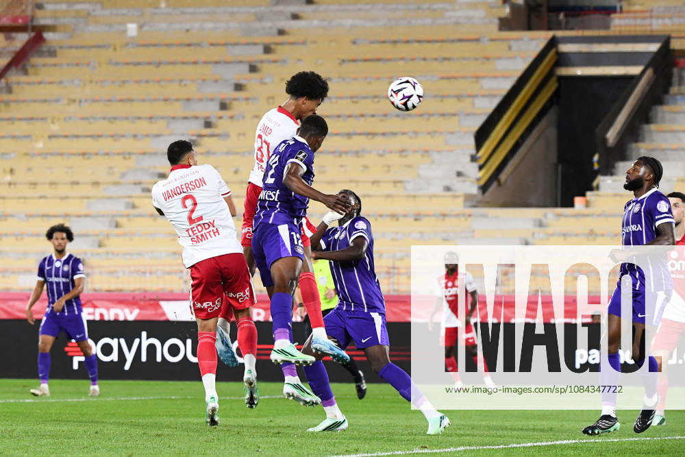 AS Monaco v Toulouse FC - Ligue 1 McDonald s 2026 2027 Edan DIOP of Monaco scores a goal during Ligue 1 McDonald s match between Monaco and Toulouse at Stade Louis II on October 10, 2026 in Monaco, Monaco. Monaco Monaco