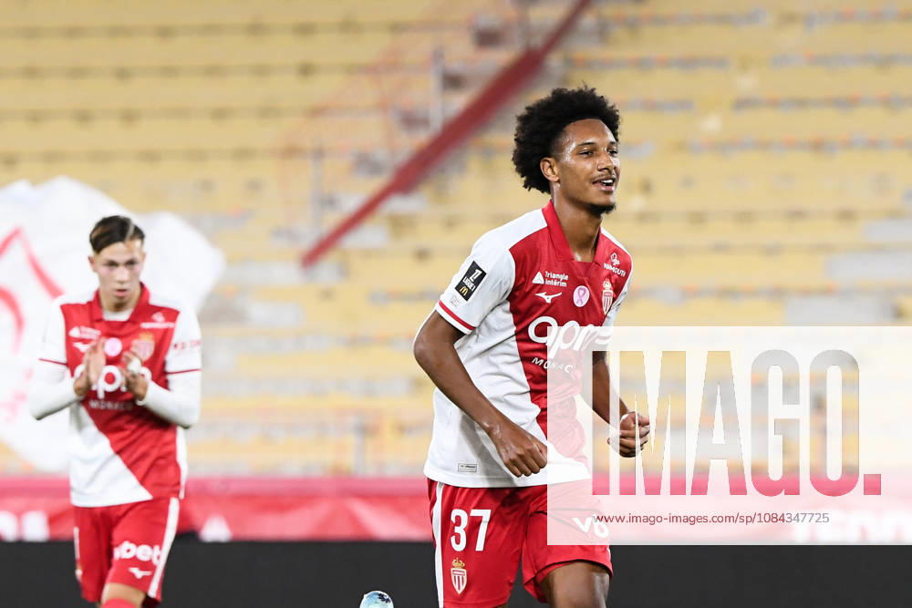 AS Monaco v Toulouse FC - Ligue 1 McDonald s 2026 2027 Mathys DETOURBET of Monaco and Edan DIOP of Monaco celebrate after scores during Ligue 1 McDonald s match between Monaco and Toulouse at Stade Louis II on October 10, 2026 in Monaco, Monaco. Monaco Monaco