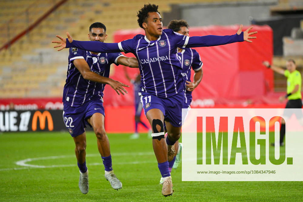 Joy Toulouse FC - Goal Sion Oppong - Ligue 1 McDonald s match between AS Monaco and Toulouse Football Club on October 10, 2026 at the Louis II Stadium in Monaco.