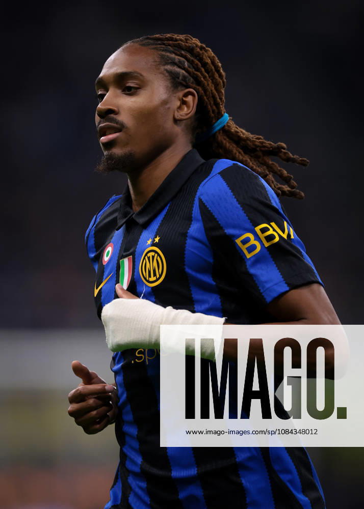 FC Internazionale v Parma Calcio 1913 - Serie A - Season 2026-2027 Milan, Italy, 10th October 2026. Djed Spence of FC Internazionale reacts during the FC Internazionale vs Parma Calcio 1913 Serie A match at Giuseppe Meazza, Milan. Picture credit should read: Jonathan Moscrop Milan Stadio Giuseppe Meazza Italy