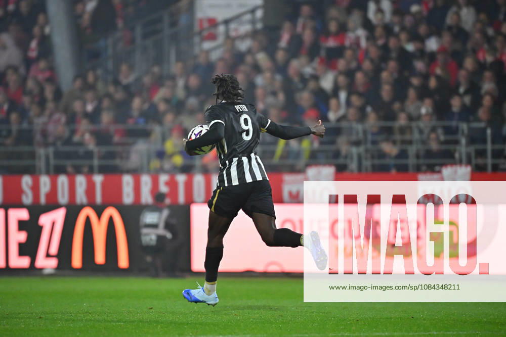 Stade Brestois 29 v Angers SCO - Ligue 1 McDonald s 2026 2027 Prosper PETER pf Angers celebrate after scores during Ligue 1 McDonald s match between Brest and Angers at Stade Francis-Le Ble on October 10, 2026 in Brest, France. Brest France