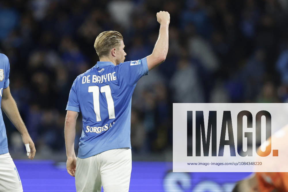 SOCCER - Serie A - SSC Napoli vs. Frosinone Calcio Photo by IPA ABACAPRESS.COM89517633 - Napoli s Belgian midfielder Kevin De Bruyne celebrates after scoring the goal that made the score 1-0 during the Serie A soccer match between SSC Napoli and Frosinone at the Diego Armando Maradona Stadium in Naples, southern Italy, on October 10, 2026. Naples Italy