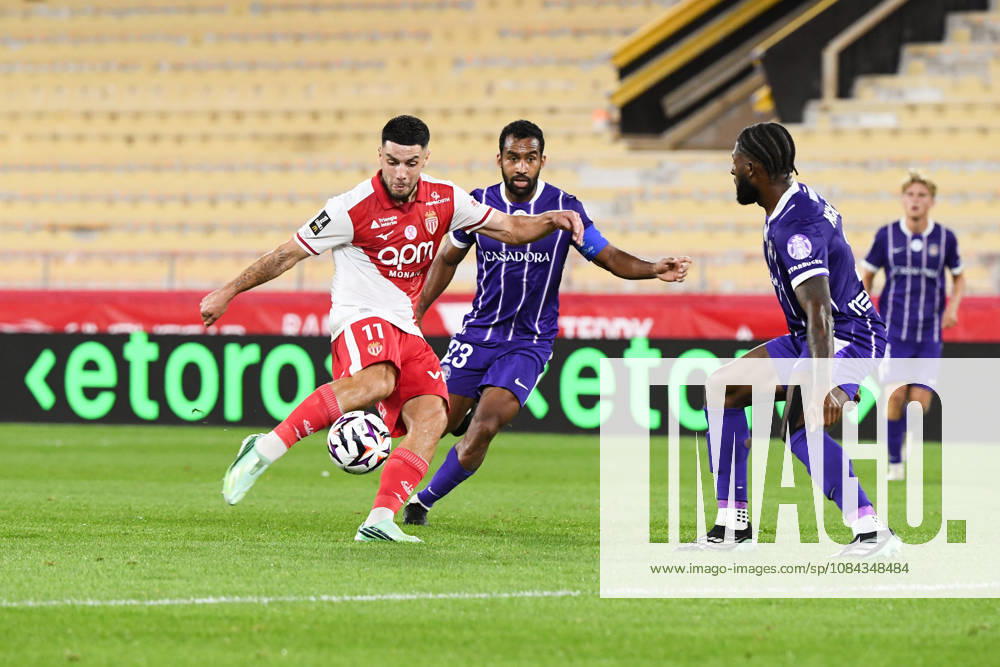 AS Monaco v Toulouse FC - Ligue 1 McDonald s 2026 2027 Cristian Casseres Jr. of Toulouse FC, and Matthis ABLINE of Monaco scores a goal during Ligue 1 McDonald s match between Monaco and Toulouse at Stade Louis II on October 10, 2026 in Monaco, Monaco. Monaco Monaco