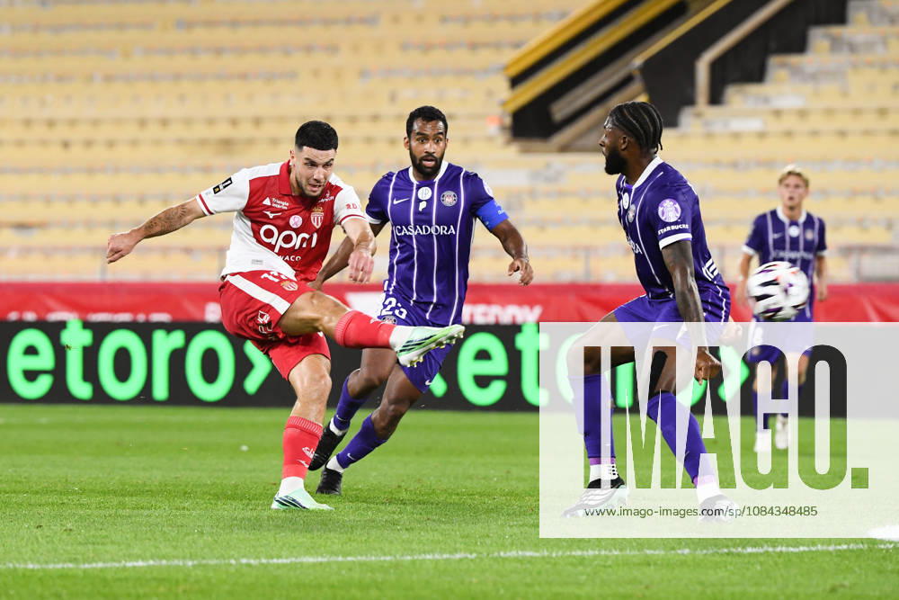 AS Monaco v Toulouse FC - Ligue 1 McDonald s 2026 2027 Cristian Casseres Jr. of Toulouse FC, and Matthis ABLINE of Monaco scores a goal during Ligue 1 McDonald s match between Monaco and Toulouse at Stade Louis II on October 10, 2026 in Monaco, Monaco. Monaco Monaco