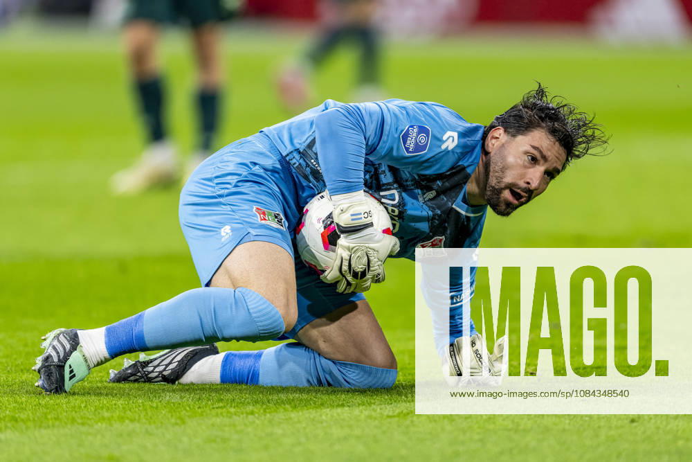 AMSTERDAM - N.E.C. Nijmegen goalkeeper Gonzalo Crettaz during the Vriendenloterij Eredivisie match between Ajax and N.E.C. in Johan Cruijff ArenA on 10 October 2026 in Amsterdam, Netherlands. (Photo by DeFodi Images) -