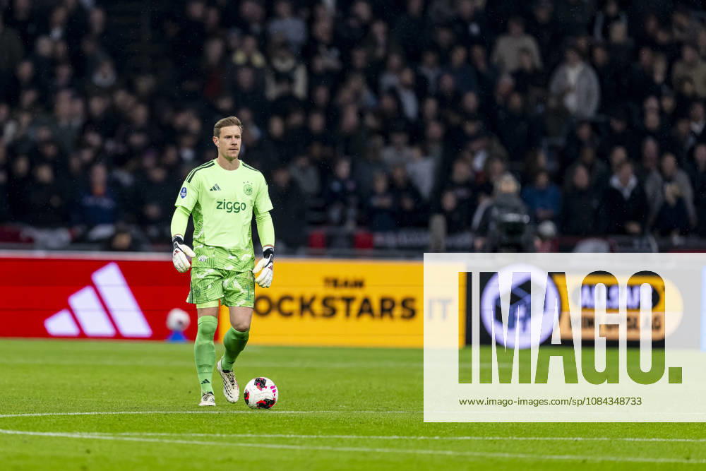 AMSTERDAM - AFC Ajax Amsterdam goalkeeper Marc ter Stegen during the Vriendenloterij Eredivisie match between Ajax and N.E.C. at Johan Cruijff ArenA on 10 October 2026 in Amsterdam, Netherlands. (Photo by DeFodi Images) -
