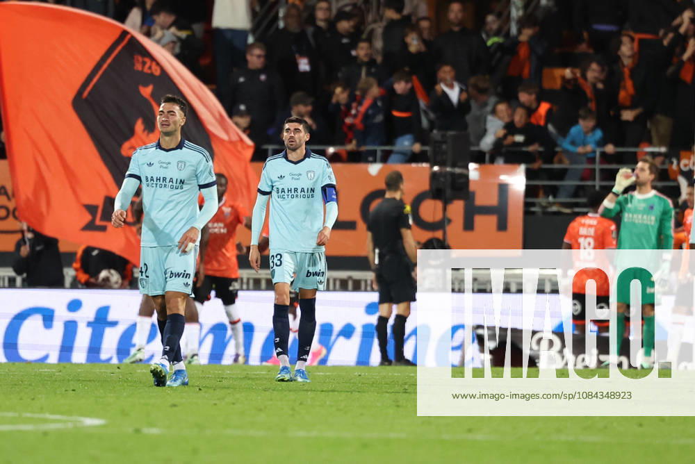FC Lorient v Paris FC - Ligue 1 McDonald s 2026 2027 Diego COPPOLA of Paris FC and Pierre Lees-Melou of PARIS FC during Ligue 1 McDonald s match between Lorient and Paris at Stade Yves Allainmat on October 10, 2026 in Lorient, France. Lorient France