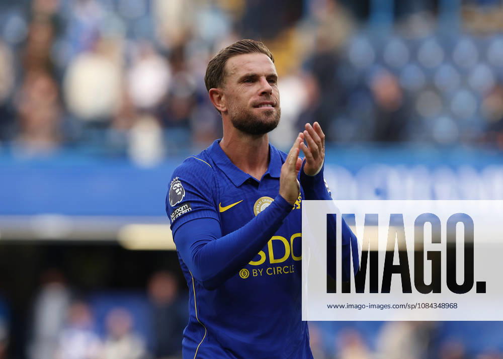 10th October 2026; Stamford Bridge, London, England; Premier League Football, Chelsea versus Bournemouth; Jordan Henderson of Chelsea applauding the Chelsea fans after the match JohnxPatrickxFletcher