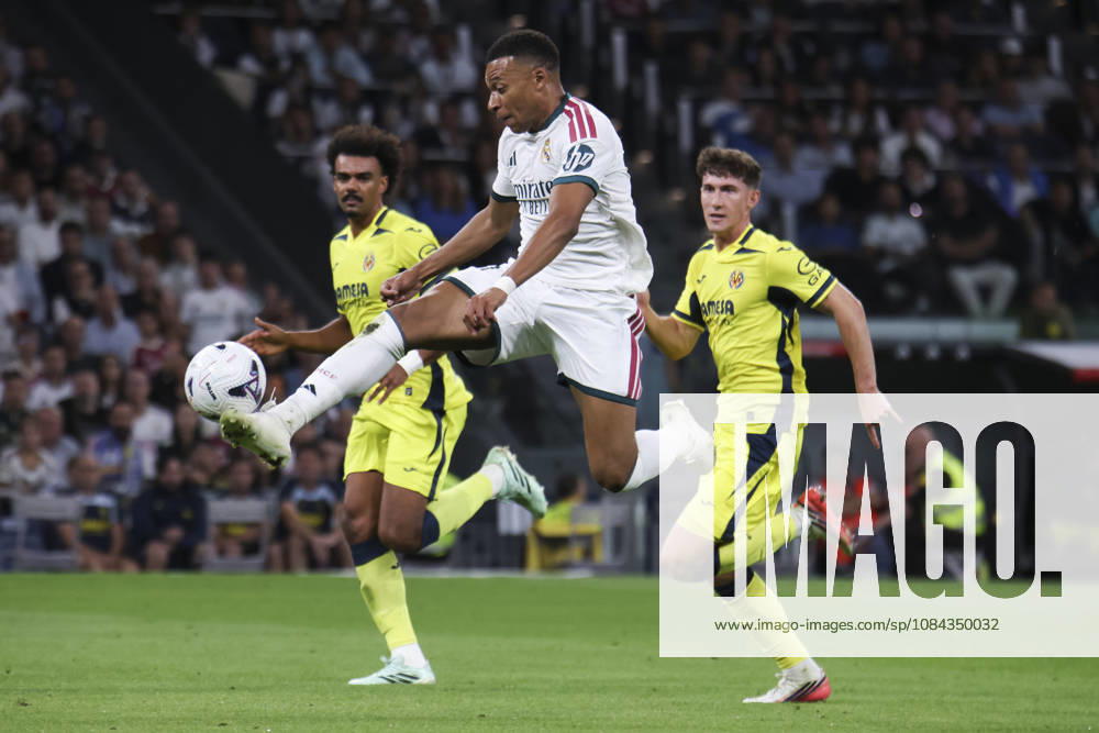 Real Madrid v Villarreal - La Liga EA Sports 2026 27 October 10, 2026, Estadio Santiago Bernabeu, Madrid, Spain: Kylian Mbappe of Real Madrid is defended by Navarro Pau during La Liga EA Sports match between Real Madrid and Villarreal at Estadio Santiago Bernabeu on October 10, 2026 in Madrid, Spain. Madrid Estadio Santiago Bernabeu Madrid Spain