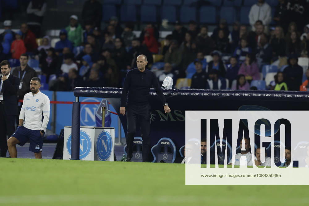Serie a football match SSC Napoli vs Frosinone Napolis Italian coach Massimiliano Allegri during the Serie A football match between SSC Napoli vs Frosinone at the Diego Armando Maradona Stadium in Naples, southern Italy, on October 10, 2026. _BPH0172