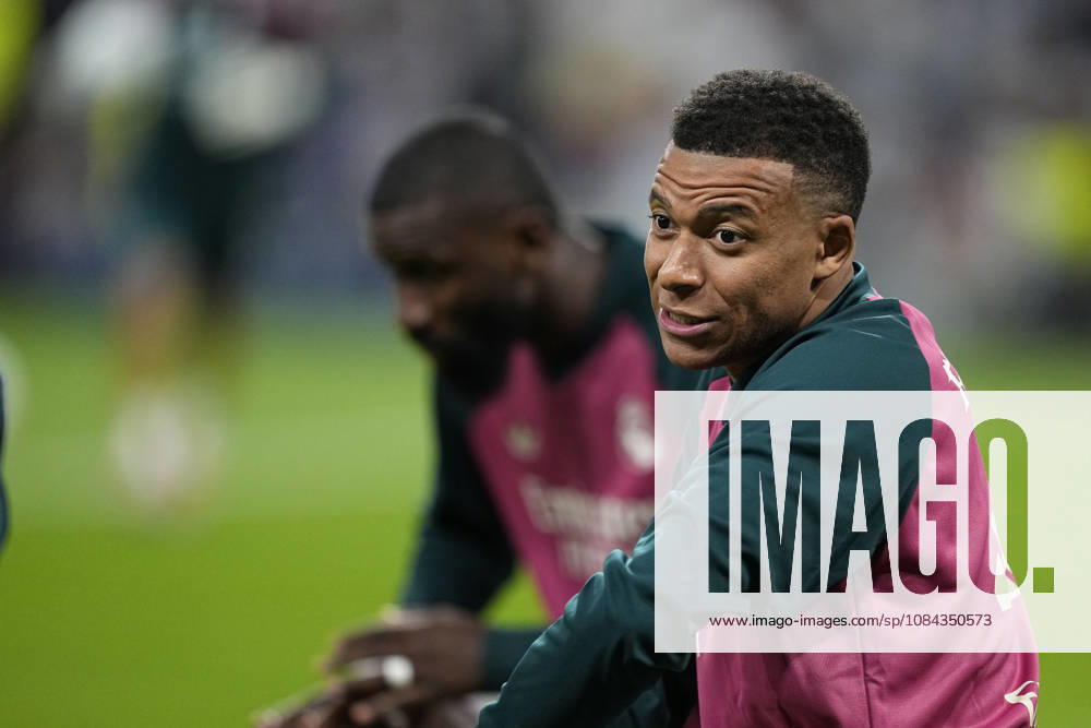 Kylian Mbappe of Real Madrid CF warms up during the Spanish League, LaLiga EA Sports, football match between Real Madrid and Villarreal CF at Bernabeu stadium on October 10, 2026, in Madrid, Spain. Real Madrid V Villarreal CF - LaLiga EA Sports - ZUMAa181 20261010_zaa_a181_203