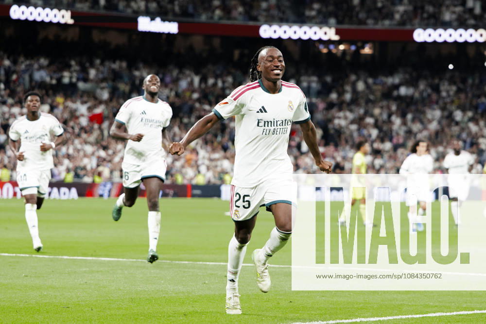 LA LIGA EA Sports - Real Madrid vs Villarreal MADRID, SPAIN - October 10:Yan Diomande of Real Madrid celebrates a goal during the La Liga 2026 27 match between Real Madrid and Villarreal at Santiago Bernabeu Stadium. (Photo by Guille Martinez f22photo) Madrid Santiago Bernabeu Stadium Spain
