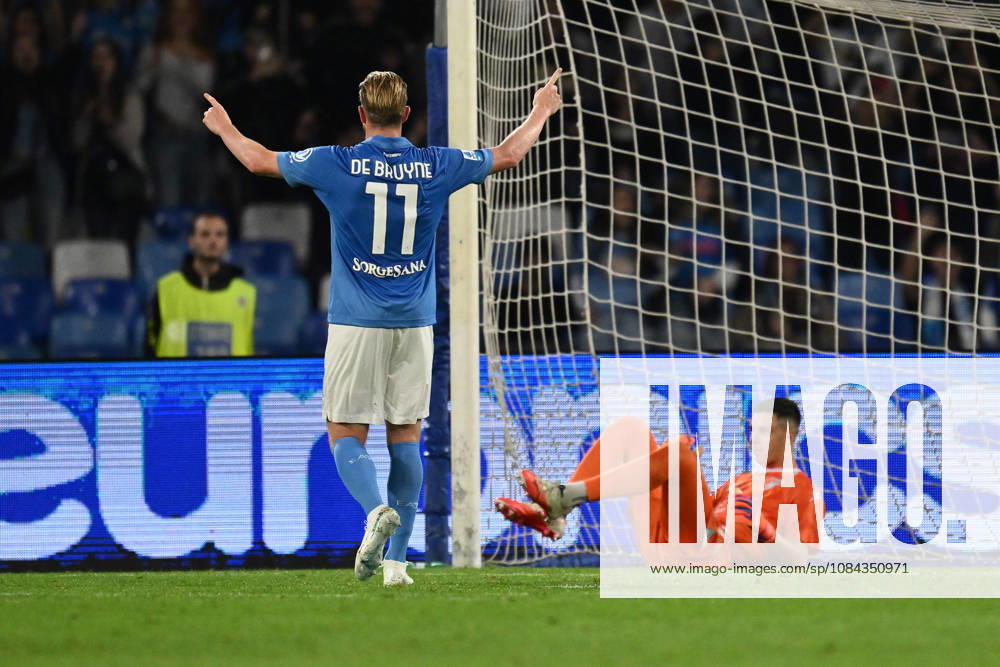 10th October 2026; Stadio Diego Armando Maradona, Naples, Italy; Italian Serie A Football, Napoli versus Frosinone; Kevin De Bruyne of Napoli celebrates after scoring the penalty for 1-0 DomenicoxCippitelli
