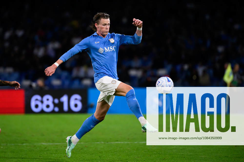 Scott McTominay of SSC Napoli in action during the Serie A 2026 2027 football match between SSC Napoli and Frosinone Calcio at Diego Armando Maradona stadium in Naples (Italy), October 10, 2026. AndreaxStaccioli