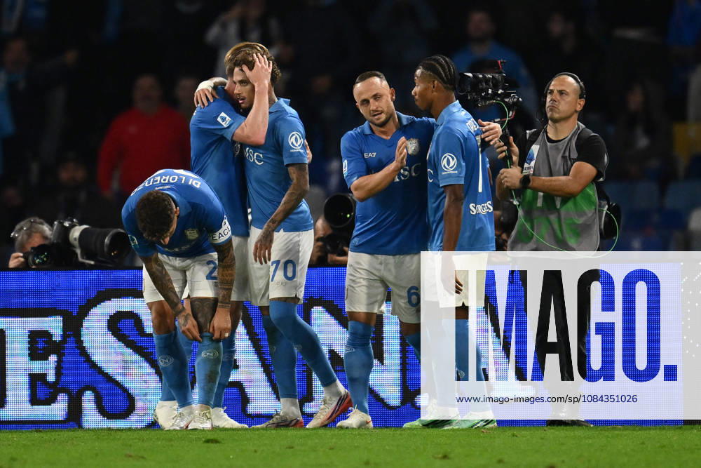 10th October 2026; Stadio Diego Armando Maradona, Naples, Italy; Italian Serie A Football, Napoli versus Frosinone; Noa Lang of Napoli scores the goal for 2-0 DomenicoxCippitelli