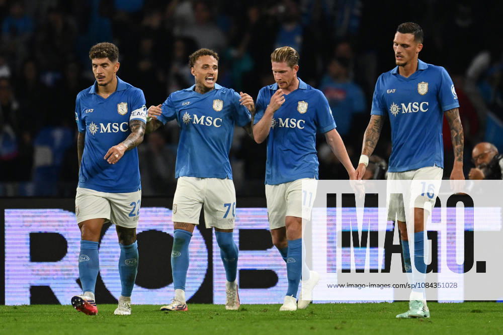 10th October 2026; Stadio Diego Armando Maradona, Naples, Italy; Italian Serie A Football, Napoli versus Frosinone; Noa Lang of Napoli scores the goal for 2-0 DomenicoxCippitelli