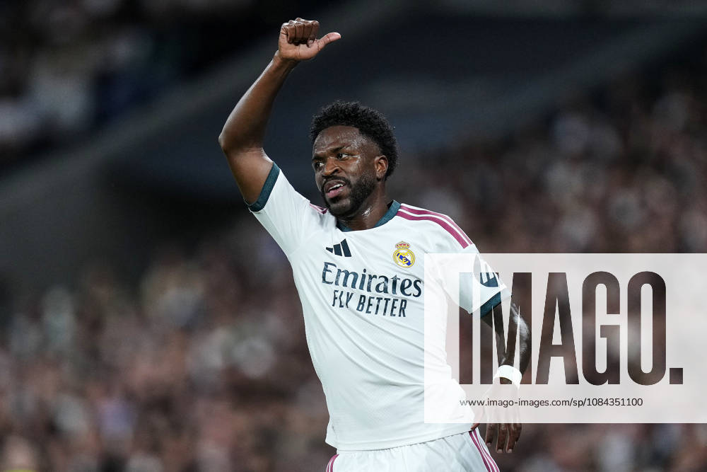 ESP: Real Madrid - Villarreal CF. La Liga EA Sports. Matchday 8. Vinicius Junior of Real Madrid CF reacts after scoring a goal that was subsequently disallowed during the La Liga EA Sports match between Real Madrid and Villarreal CF played at Santiago Bernabeu Stadium on 10 Oct 2026 in Madrid, Spain. kpng