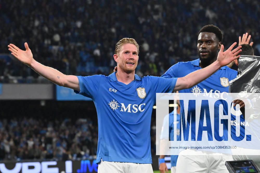 10th October 2026; Stadio Diego Armando Maradona, Naples, Italy; Italian Serie A Football, Napoli versus Frosinone; Kevin De Bruyne of S.S.C. Napoli celebrates after scoring the goal of 3-0 DomenicoxCippitelli