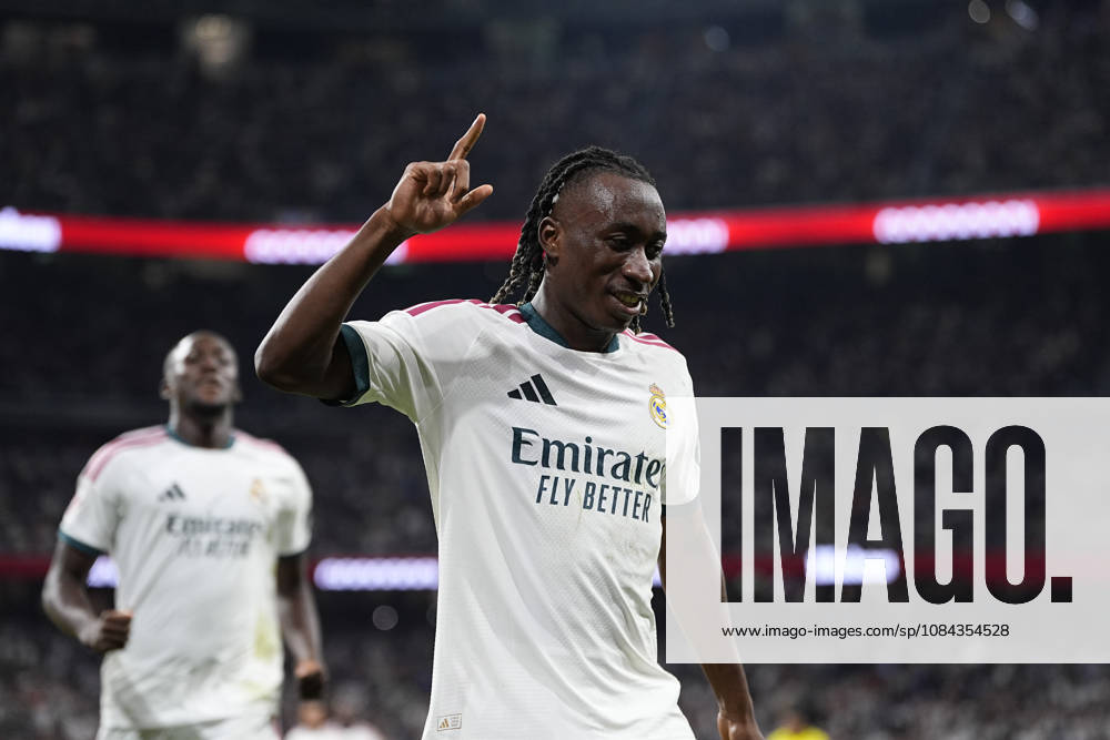Yan Diomande of Real Madrid CF celebrates after scoring his team s first goal during the Spanish League, LaLiga EA Sports, football match between Real Madrid and Villarreal CF at Bernabeu stadium on October 10, 2026, in Madrid, Spain. Madrid Spain - ZUMAa181 20261010_zaa_a181_245