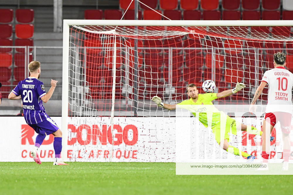 AS Monaco v Toulouse FC - Ligue 1 McDonald s 2026 2027 Casper TENGSTEDT of Toulouse scores a goal to Lukas HRADECKY of Monaco during Ligue 1 McDonald s match between Monaco and Toulouse at Stade Louis II on October 10, 2026 in Monaco, Monaco. Monaco Monaco
