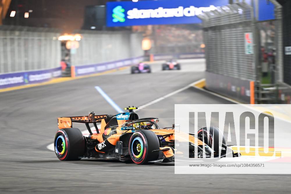 Marina Bay Street Circuit Singapore, Marina Bay Street Circuit - 10 10 2026: Lando Norris from UK, driving the (1) McLaren Mastercard F1 Team MCL39 Mercedes during the Formula 1 Singapore Grand Prix - Saturday - Qualifying at Marina Bay Street Circuit on 10 10 2026 in Singapore. (Marco Talluto Alessio Morgese SPP)