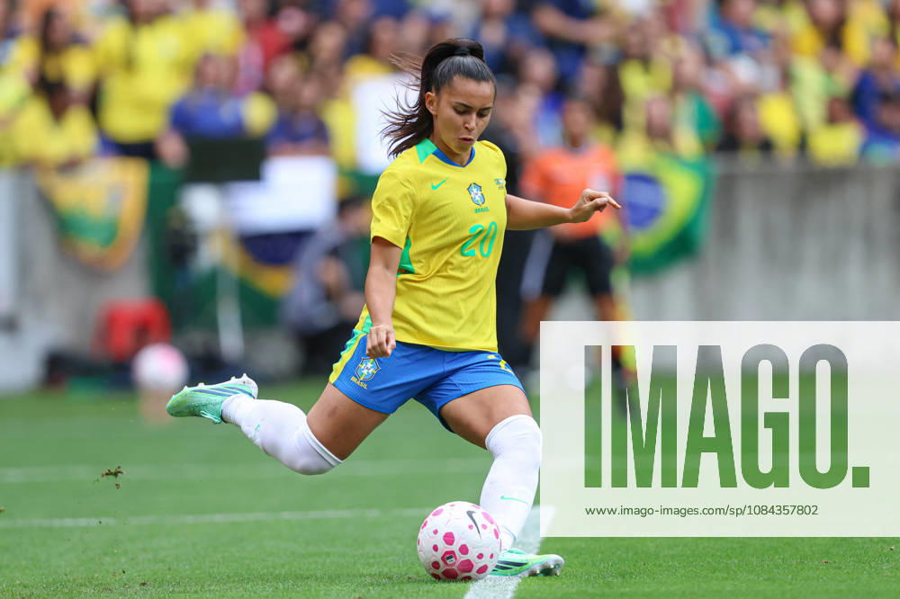 10th October 2026; Beira-Rio Stadium, Porto Alegre, Brazil; Friendlies Women Football, Brazil versus Argentina; Mariza Nascimento of Brazil crosses the ball MaxxPeixoto