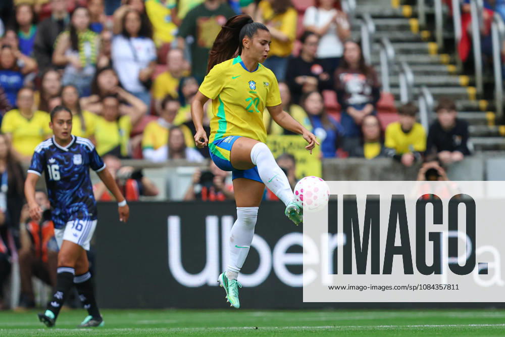 10th October 2026; Beira-Rio Stadium, Porto Alegre, Brazil; Friendlies Women Football, Brazil versus Argentina; Mariza Nascimento of Brazil controls the ball MaxxPeixoto