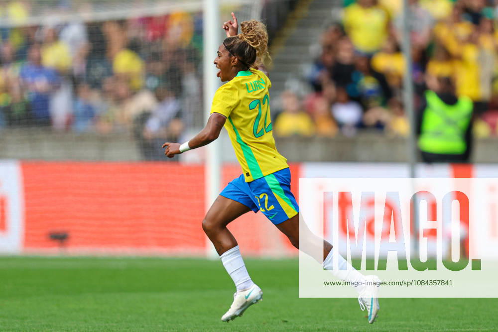 10th October 2026; Beira-Rio Stadium, Porto Alegre, Brazil; Friendlies Women Football, Brazil versus Argentina; Luany Rosa of Brazil celebrates his goal in the 26th minute to go up 1-0 MaxxPeixoto