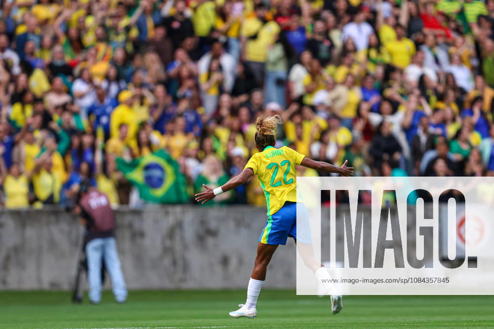 10th October 2026; Beira-Rio Stadium, Porto Alegre, Brazil; Friendlies Women Football, Brazil versus Argentina; Luany Rosa of Brazil celebrates his goal in the 26th minute to go up 1-0 MaxxPeixoto
