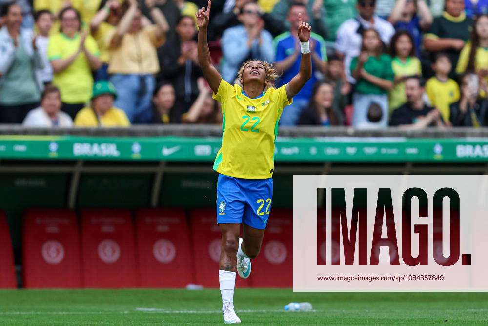 10th October 2026; Beira-Rio Stadium, Porto Alegre, Brazil; Friendlies Women Football, Brazil versus Argentina; Luany Rosa of Brazil celebrates his goal in the 26th minute to go up 1-0 MaxxPeixoto