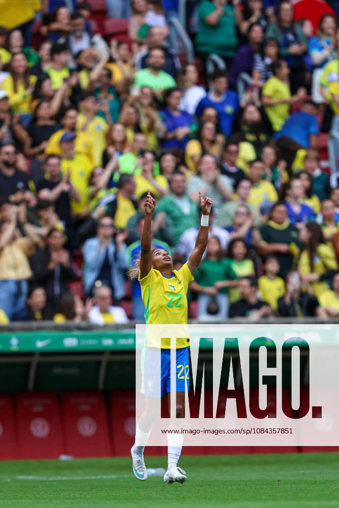 10th October 2026; Beira-Rio Stadium, Porto Alegre, Brazil; Friendlies Women Football, Brazil versus Argentina; Luany Rosa of Brazil celebrates his goal in the 26th minute to go up 1-0 MaxxPeixoto