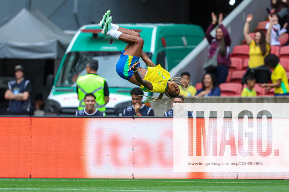 10th October 2026; Beira-Rio Stadium, Porto Alegre, Brazil; Friendlies Women Football, Brazil versus Argentina; Geyse Ferreira of Brazil celebrates his goal in the 38th minute to go up 2-0 MaxxPeixoto