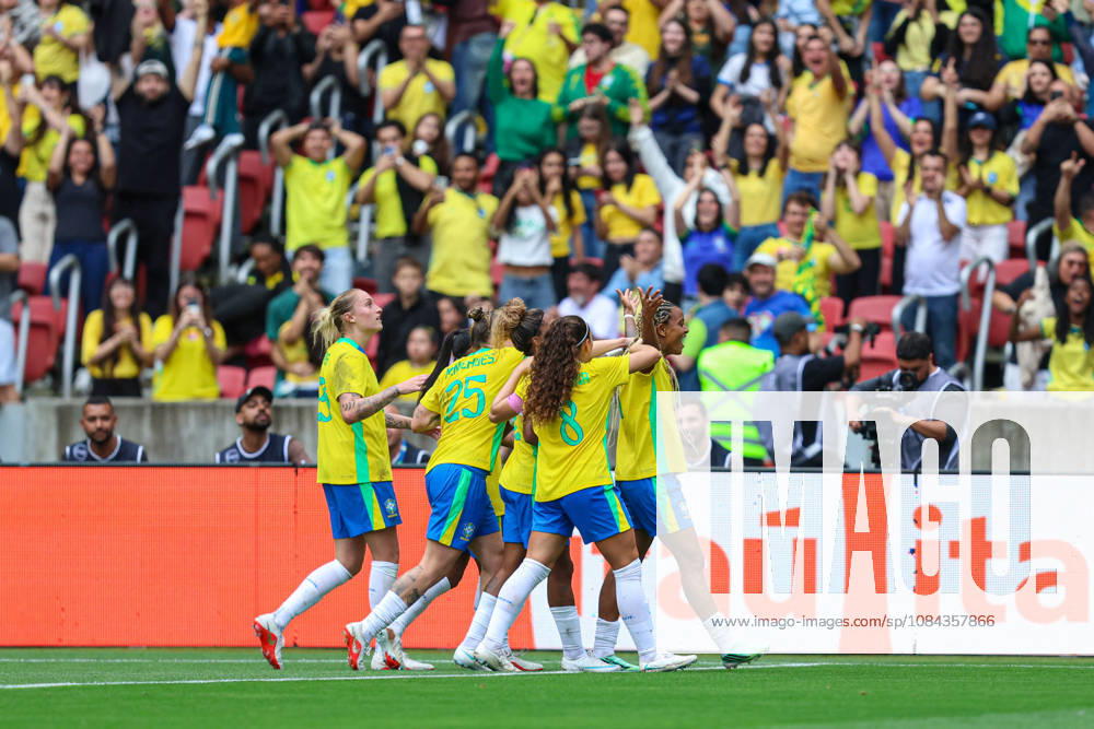 10th October 2026; Beira-Rio Stadium, Porto Alegre, Brazil; Friendlies Women Football, Brazil versus Argentina; Geyse Ferreira of Brazil celebrates his goal in the 38th minute to go up 2-0 MaxxPeixoto