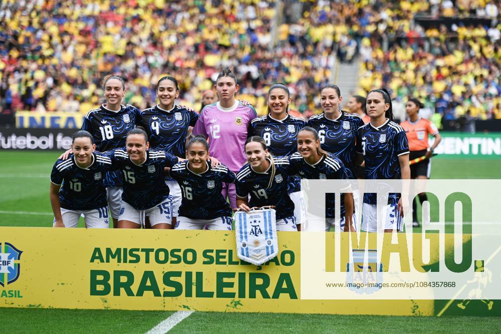 Match between Brazil and Argentina for the women s national team, Nationalteam friendly Argentina team during the match between Brazil and Argentina, valid for the friendly of the women s national team, held at the Beira-Rio stadium, in Porto Alegre this Saturday (10). Porto Alegre Rio Grande do Sul Brasil