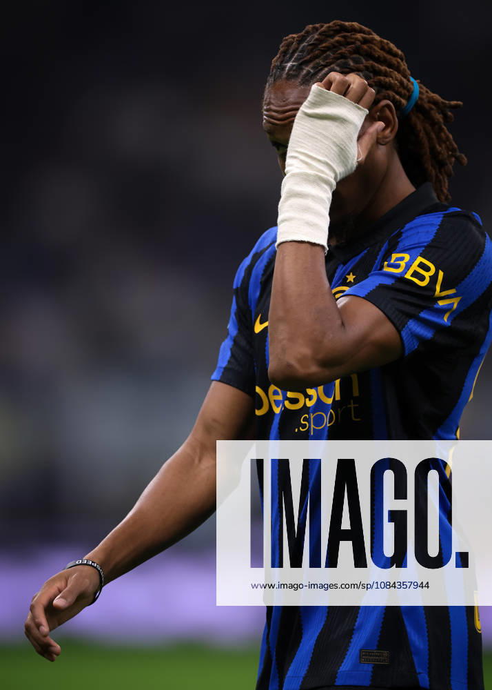 FC Internazionale v Parma Calcio 1913 - Serie A - Season 2026-2027 Milan, Italy, 10th October 2026. Djed Spence of FC Internazionale reacts during the FC Internazionale vs Parma Calcio 1913 Serie A match at Giuseppe Meazza, Milan. Picture credit should read: Jonathan Moscrop Milan Stadio Giuseppe Meazza Italy