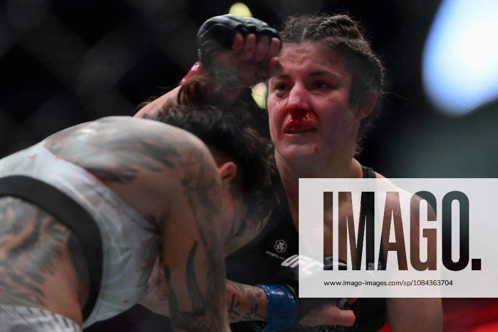 LOOPY GODINEZ defeats KETLEN SOUZA by unanimous decision (29-28, 29-28, 29-28) during UFC Fight Night night the Meta APEX in Las Vegas. Las Vegas USA - ZUMAo117 20261010_zsp_o117_015