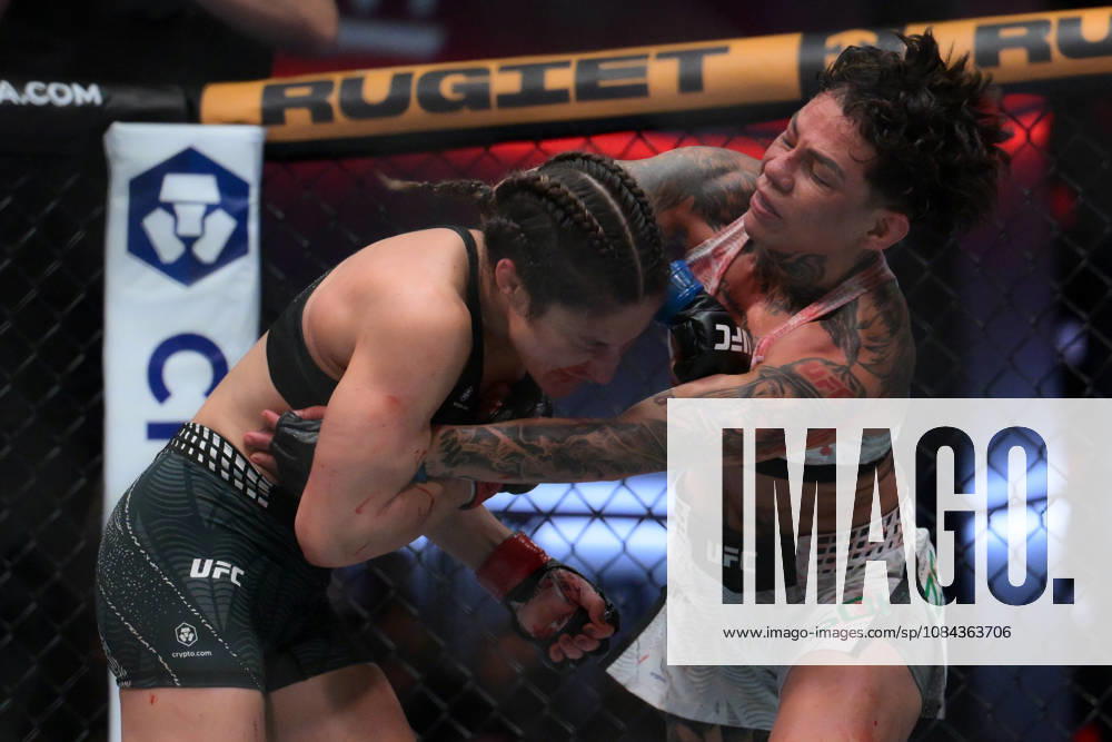 LOOPY GODINEZ defeats KETLEN SOUZA by unanimous decision (29-28, 29-28, 29-28) during UFC Fight Night night the Meta APEX in Las Vegas. Las Vegas USA - ZUMAo117 20261010_zsp_o117_017