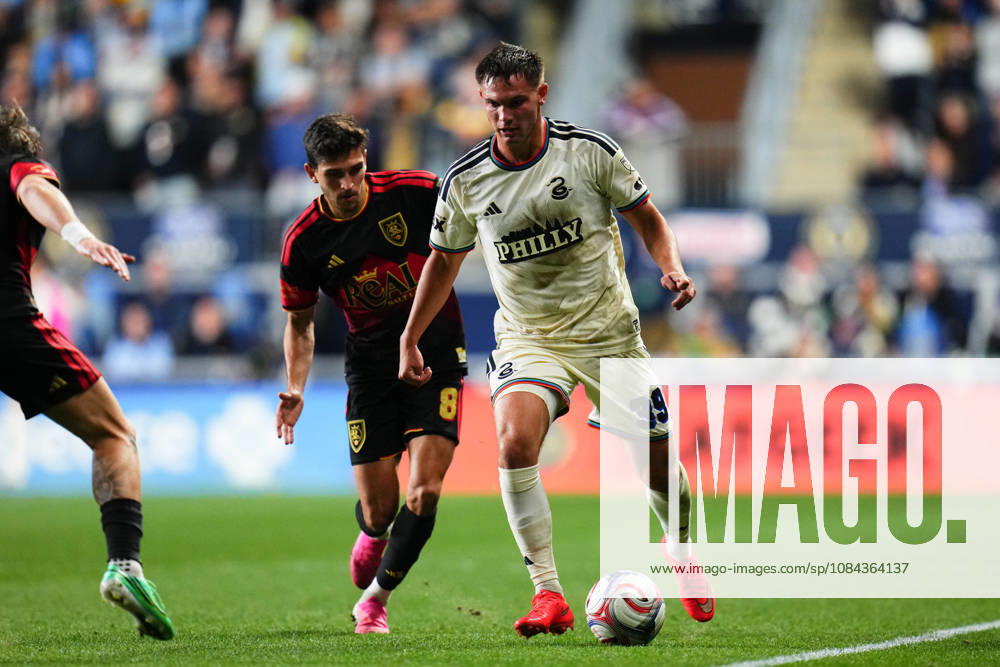 Philadelphia Union Defender Frankie Westfield (39) controls the ball during the second half of an MLS, Fussball Herren, USA match against Real Salt Lake at Subaru Park in Chester, Pennsylvania. CSM Chester United States of America - ZUMAc04_ 20261010_zma_c04_281