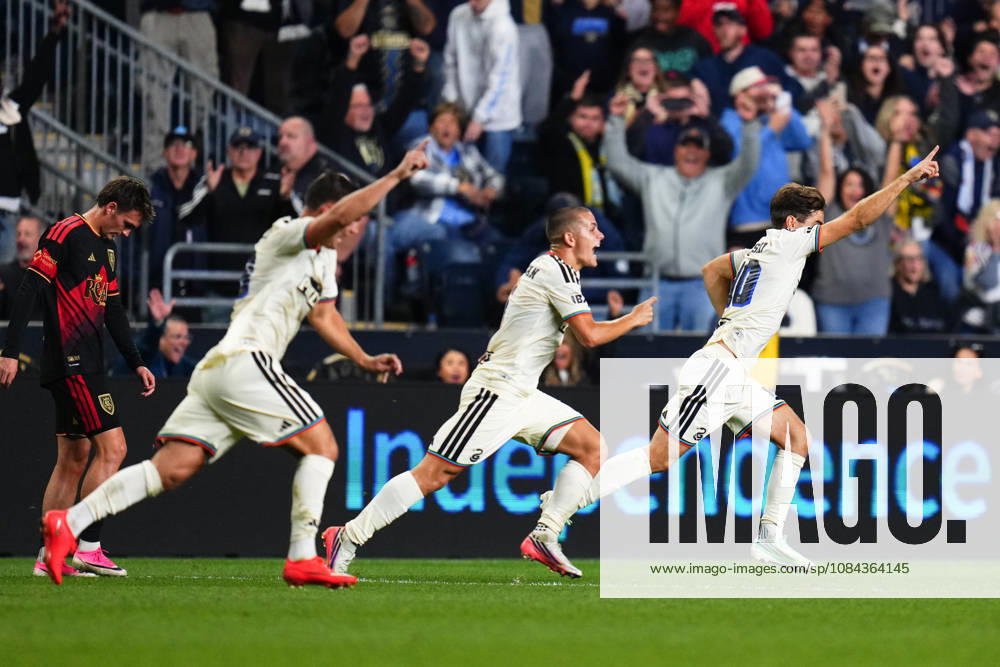 Philadelphia Union Forward Milan Iloski (10), Philadelphia Union Midfielder Cavan Sullivan (6), and Philadelphia Union Defender Frankie Westfield (39) celebrate a goal during the second half of an MLS, Fussball Herren, USA match against Real Salt Lake at Subaru Park in Chester, Pennsylvania. CSM Chester United States of America - ZUMAc04_ 20261010_zma_c04_284