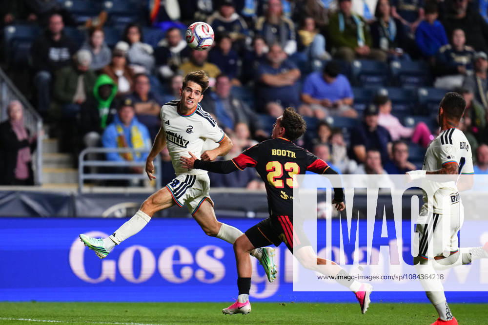 Philadelphia Union Forward Milan Iloski (10) heads the ball during the second half of an MLS, Fussball Herren, USA match against Real Salt Lake at Subaru Park in Chester, Pennsylvania. CSM Chester United States of America - ZUMAc04_ 20261010_zma_c04_297