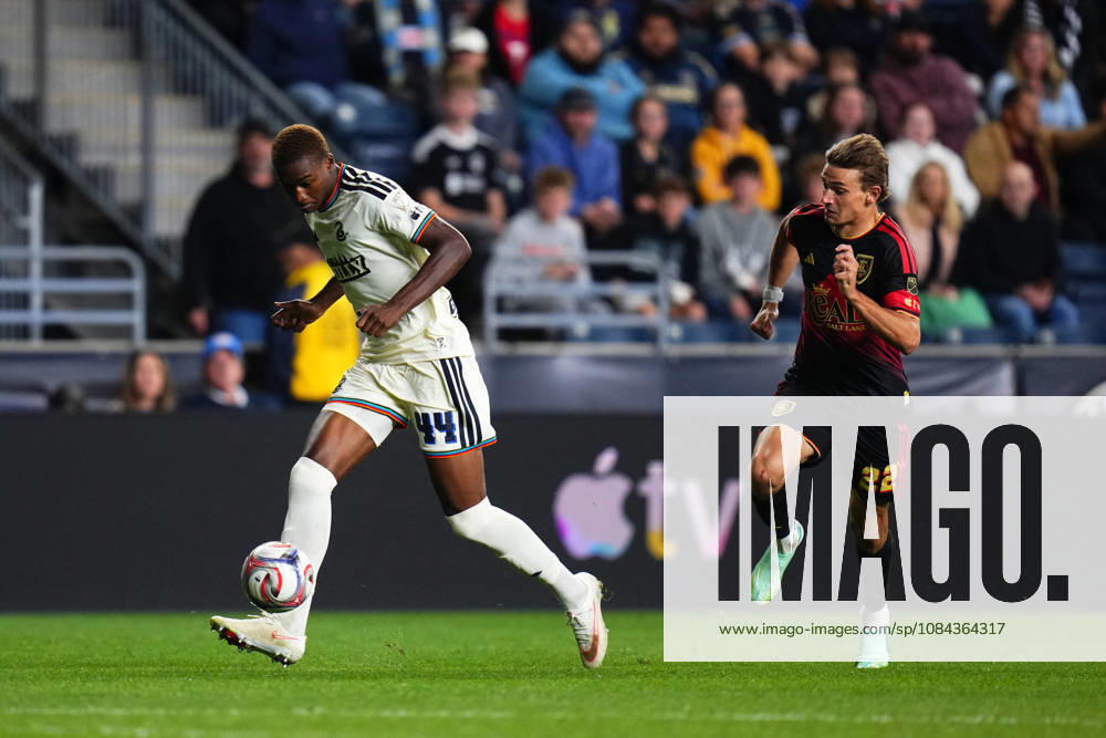 Philadelphia Union Defender Neil Pierre (44) passes the ball during the second half of an MLS, Fussball Herren, USA match against Real Salt Lake at Subaru Park in Chester, Pennsylvania. CSM Chester United States of America - ZUMAc04_ 20261010_zma_c04_321