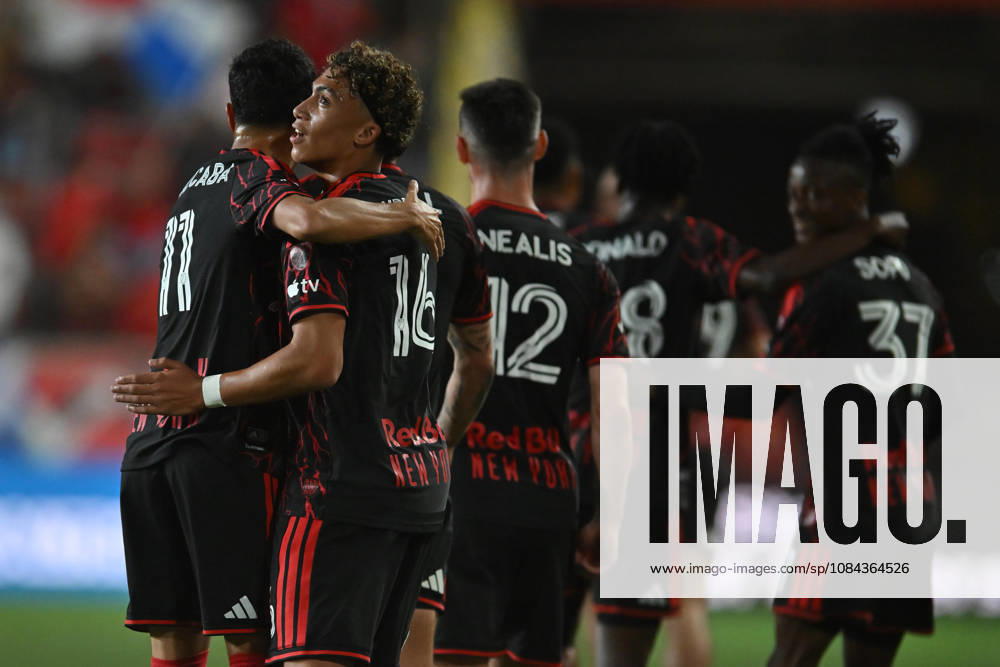 Harrison, New Jersey United States of America. 10 Oct, 2026. New York Red Bulls forward JULIAN HALL (16) is seen watching a video replay of his Goal at Sports Illustrated Stadium New York defeats San Diego 4 to 1. Credit: , Jr. Zuma Press Harrison United States of America - ZUMAa301 20261010_aaf_a301_003