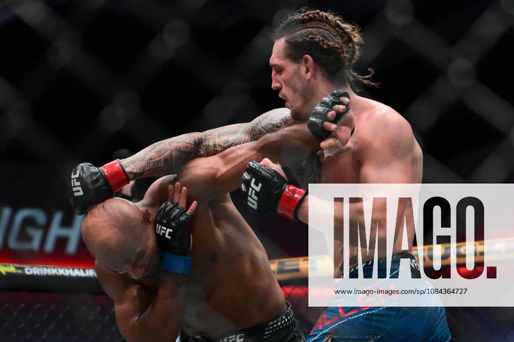 BRENDAN ALLEN defeats CHRISTIAN LEROY DUNCAN by submission (rear-naked choke) at 2:46 of Round 5 during UFC Fight Night night the Meta APEX in Las Vegas. Las Vegas USA - ZUMAo117 20261010_zsp_o117_034