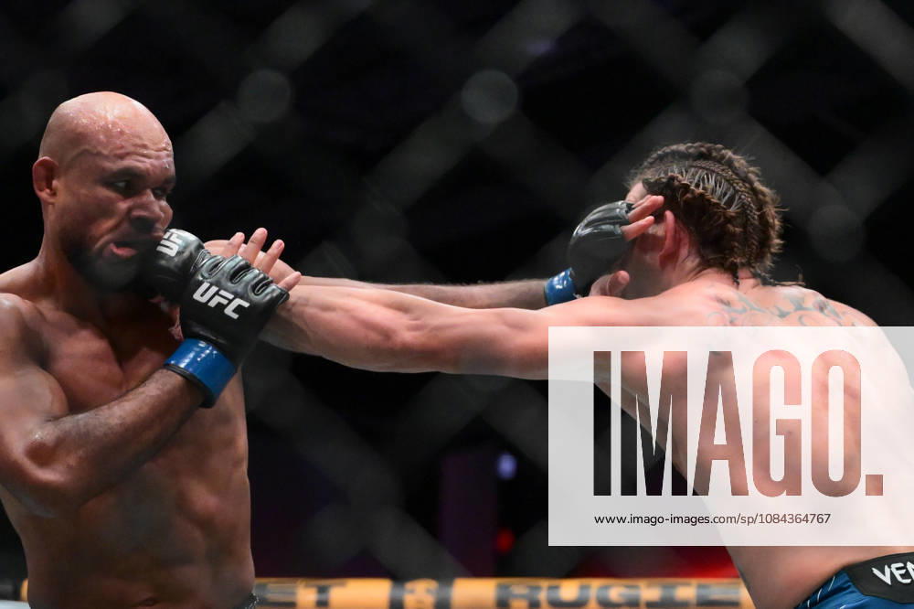 BRENDAN ALLEN defeats CHRISTIAN LEROY DUNCAN by submission (rear-naked choke) at 2:46 of Round 5 during UFC Fight Night night the Meta APEX in Las Vegas. Las Vegas USA - ZUMAo117 20261010_zsp_o117_045